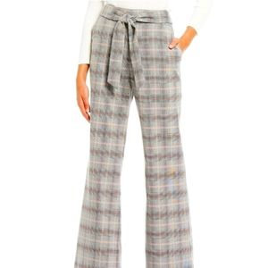 Antonio Melani NEW Black & Terra plaid Lila wide leg trouser